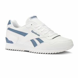 Reebok Royal Glide Ripple Clip Turnschuhe Herren - Weiß/Blau - DE 892-IYM